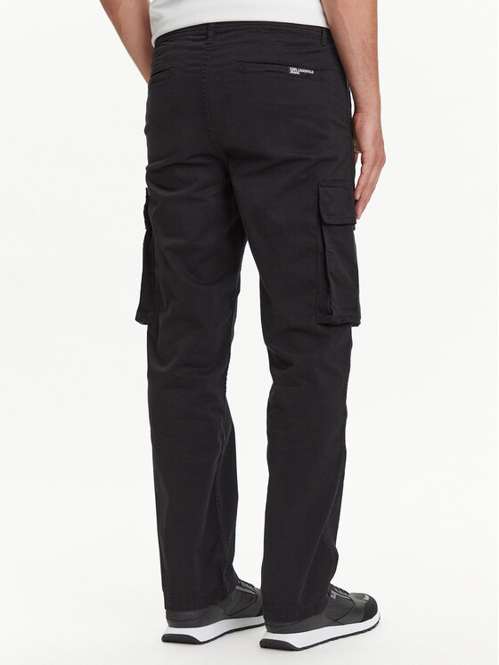 Karl Lagerfeld Jeans Karl Lagerfeld Jeans Kalhoty z materiálu A3M10085 Černá Regular Fit