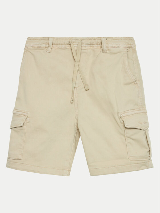 Pepe Jeans Pepe Jeans Medžiaginiai šortai Ted PB800790 Smėlio Regular Fit