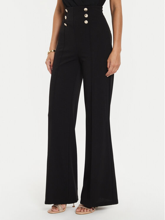 Rinascimento Rinascimento Pantaloni din material CFC0019595002 Negru Regular Fit
