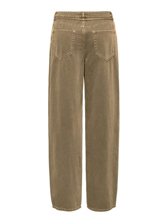 ONLY ONLY Jeans hlače Gianna 15372521 Khaki Straight Leg