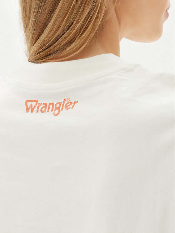 Wrangler Wrangler Μπλουζάκι Muscle 112362574 Λευκό Relaxed Fit