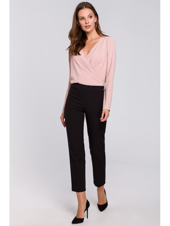 Makover Makover Dámské kalhoty K035 Černá Regular Fit