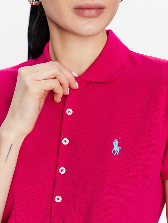 Polo Ralph Lauren Polo Ralph Lauren Тениска с яка и копчета 211870245034 Розов Slim Fit