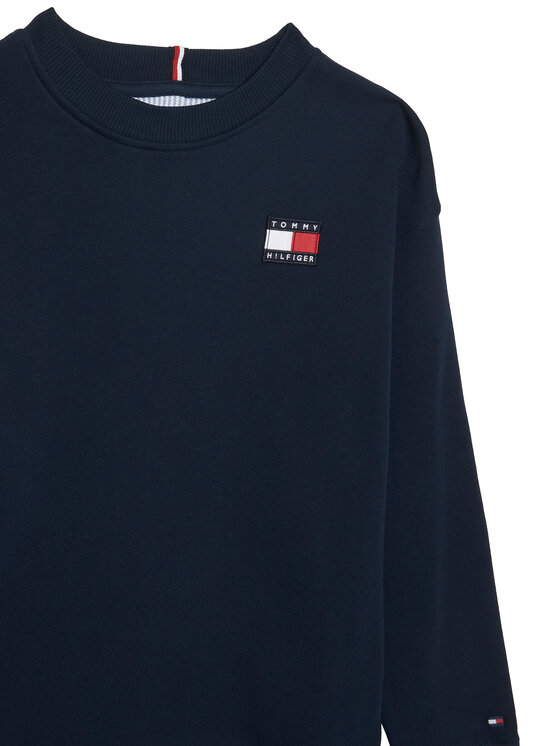 Tommy Hilfiger Tommy Hilfiger Dres KS0KS00708 D Granatowy Regular Fit