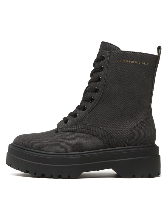 Tommy Hilfiger Tommy Hilfiger Trappers Feminine Essential Canvas FW0FW07357 Negru