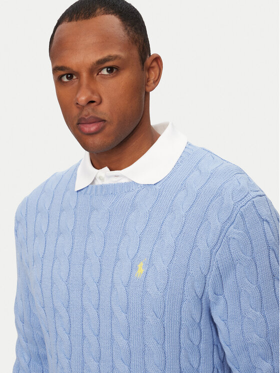 Polo Ralph Lauren Polo Ralph Lauren Svetr 710775885535 Světle modrá Regular Fit