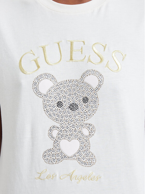 Guess Guess Тишърт V6BI28 K9360 Кремав Regular Fit