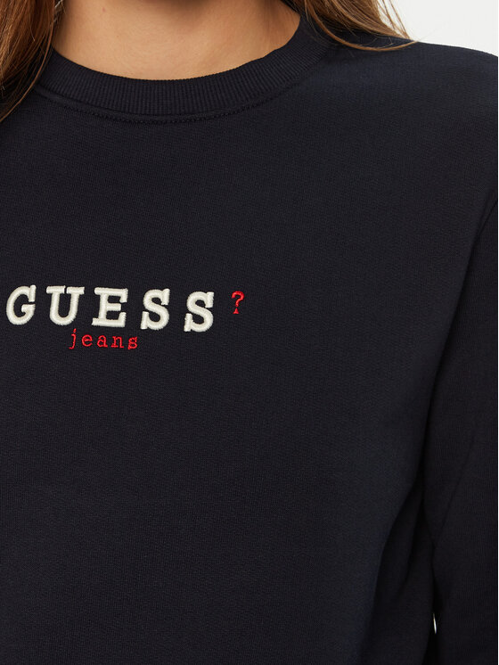 Guess Jeans Guess Jeans Pulóver W5RQ28 K68I4 Sötétkék Regular Fit