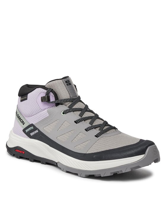 Salomon Salomon Трекінгові черевики Outrise Mid GORE-TEX L47160600 Сірий