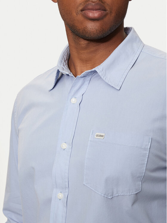 Guess Jeans Guess Jeans Košile M4YH35 WGCF1 Světle modrá Slim Fit