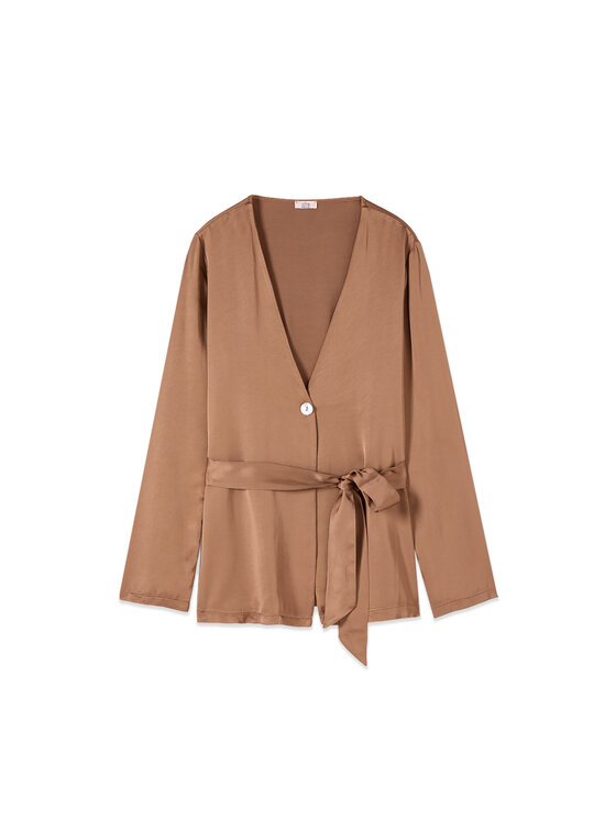 Oltre Oltre Giacca di transizione R044R002356N012 Marrone Regular Fit