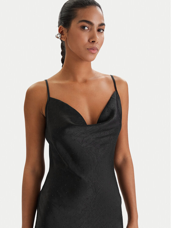 Guess Guess Kokteilinė suknelė W6RK50 WJ732 Juoda Regular Fit