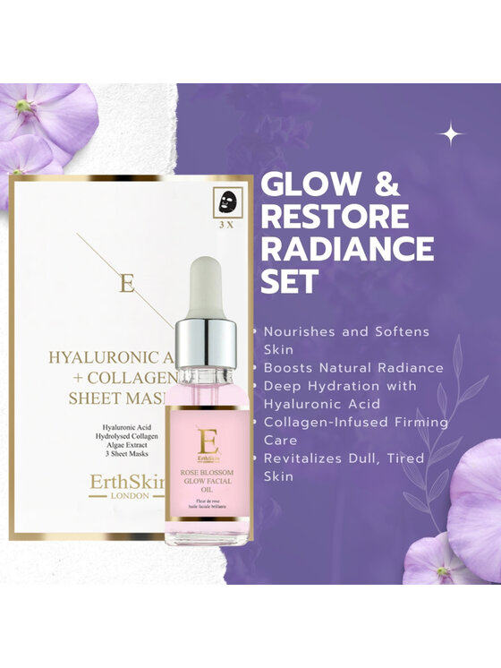 Erthskin London Erthskin London Olejek Rose Blossom + Maska HA Collagen Serum