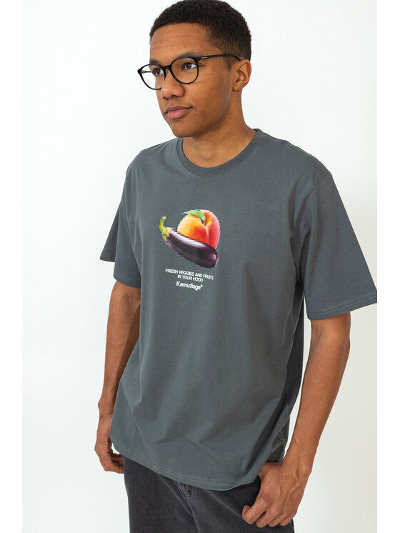 Kamuflage Kamuflage T-Shirt NSFW Szary Relaxed Fit