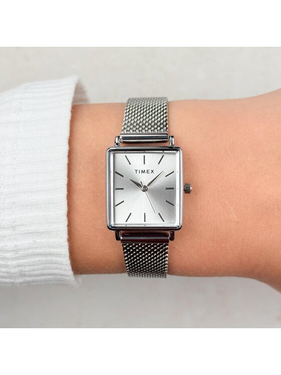 Timex Timex Zegarek TW2Y26300 Srebrny