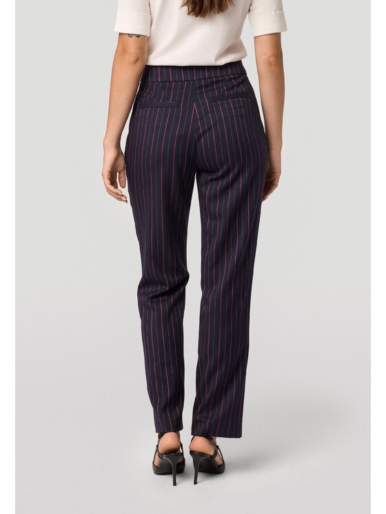 QUIOSQUE QUIOSQUE Kalhoty z materiálu Quiosque 3VS002906 Tmavomodrá Regular Fit