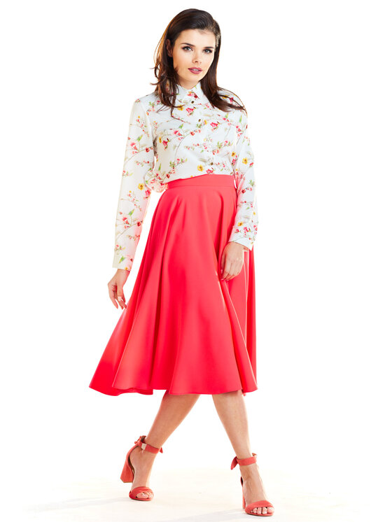 Awama Awama Spódnica A256 Fioletowy Basic Fit