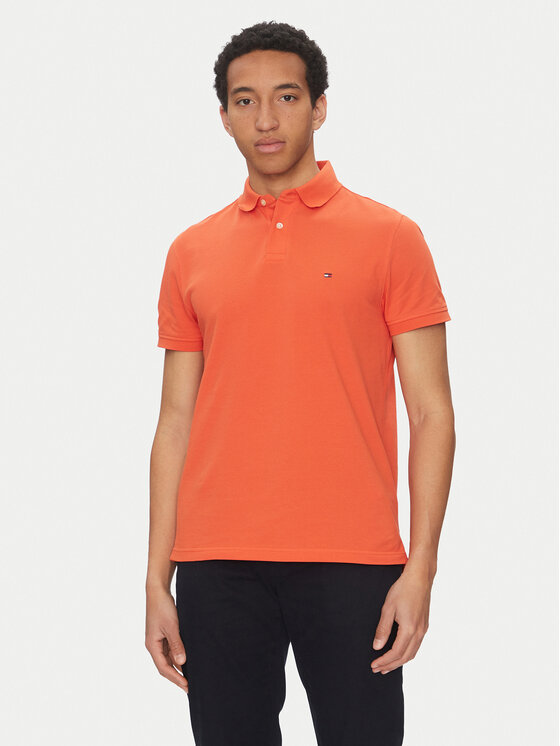 Tommy Hilfiger Tommy Hilfiger Tricou polo 1985 MW0MW17770 Portocaliu Regular Fit