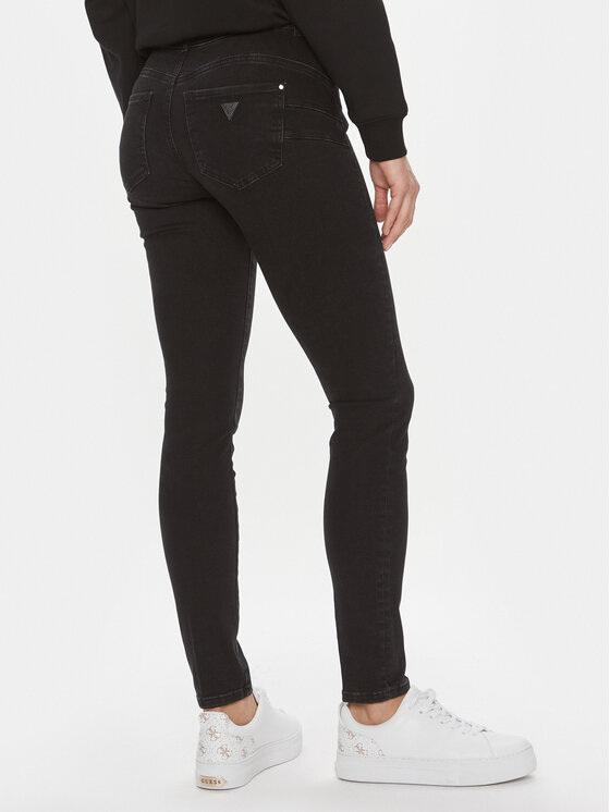 Guess Guess Blugi W4RA3 4D59I1 Negru Skinny Fit