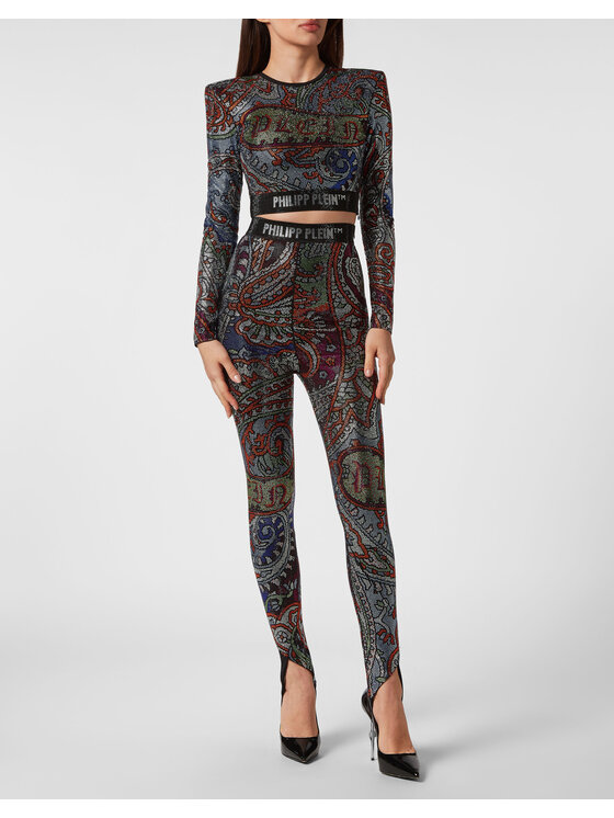 PHILIPP PLEIN PHILIPP PLEIN Legginsy 6517 Kolorowy Skin Tight Fit
