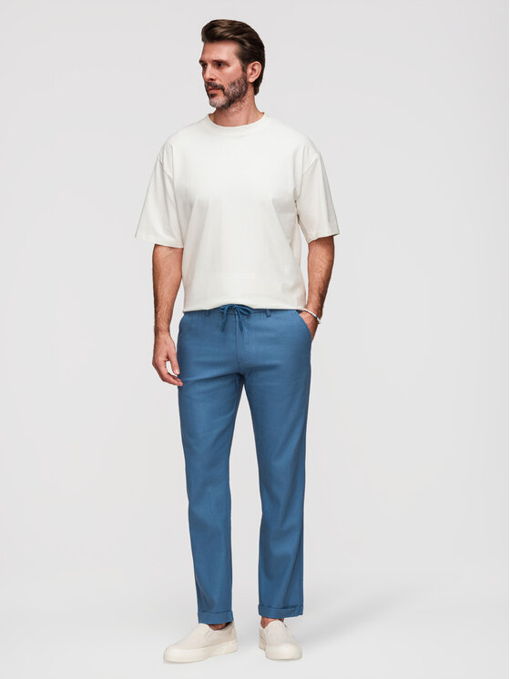 Ombre Ombre Chinosy P1522 Niebieski Chino Fit