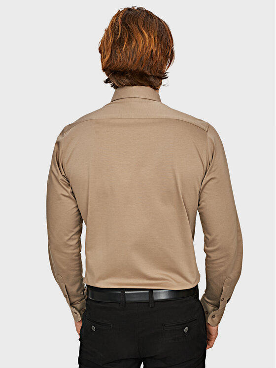 Evenemen Evenemen Koszula Stickat Beżowy Slim Fit