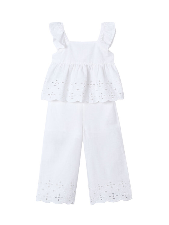 Mayoral Mayoral Set Top und Hose 3561 Weiß Regular Fit