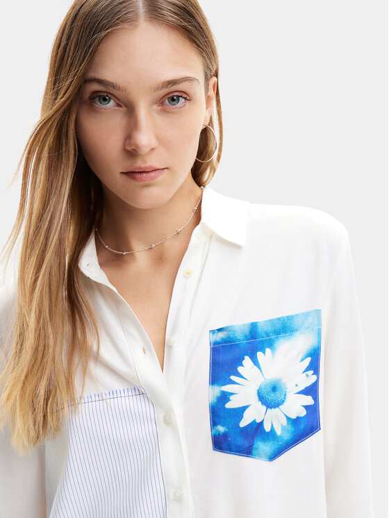 Desigual Desigual Cămașă Genova 24SWCW21 Alb Regular Fit