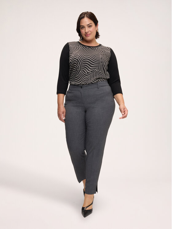 Fiorella Rubino Fiorella Rubino Spodnie materiałowe P059T005407N023 Szary Slim Fit