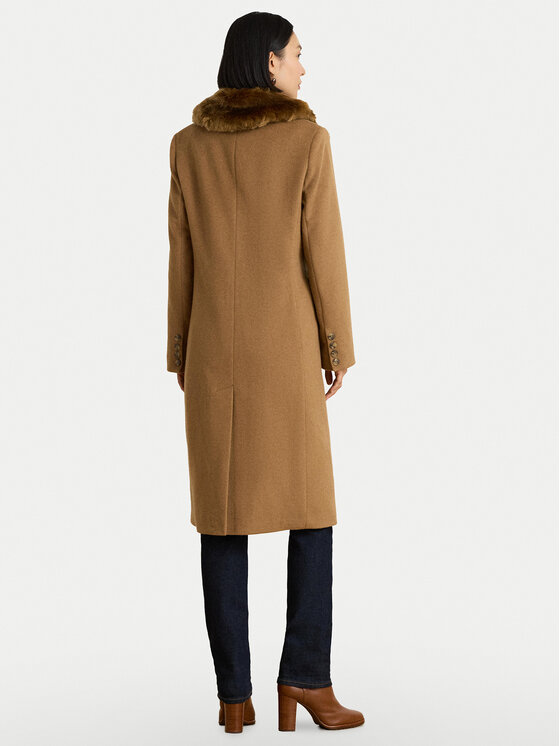 LAUREN RALPH LAUREN LAUREN RALPH LAUREN Vilnonis paltas 297P23450001 Šviesiai ruda Oversize