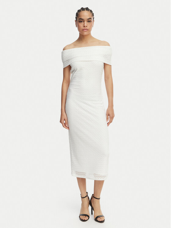 MICHAEL Michael Kors Rochie de zi MS683E1KS1 Alb Slim Fit