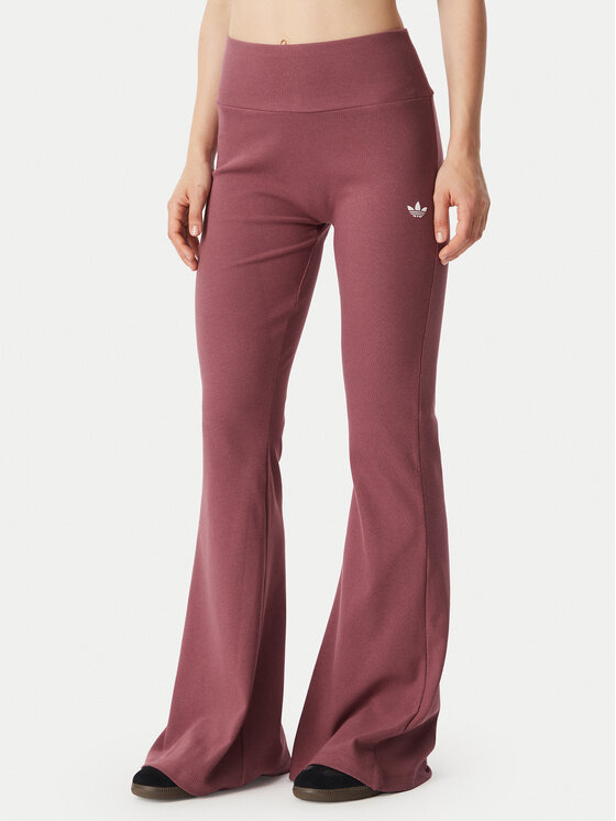 adidas Colanți Essentials KT4760 Roz închis Flared Leg