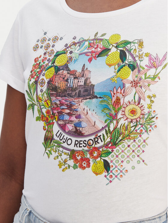 Liu Jo Liu Jo T-Shirt WA6476 JS923 Bílá Regular Fit