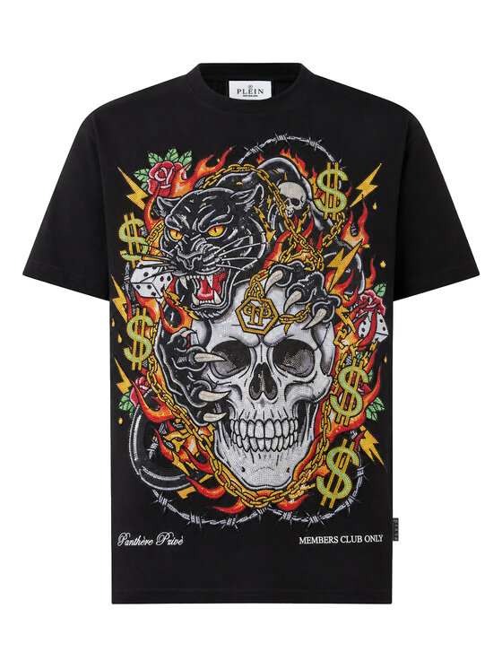 PHILIPP PLEIN PHILIPP PLEIN T-Shirt 32092 Czarny Regular Fit