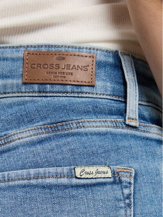 Cross Jeans Cross Jeans Szorty jeansowe P 528-012 Niebieski Slim Fit
