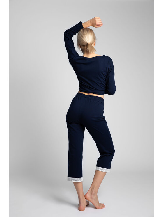 LaLupa LaLupa Piżama LA142 Granatowy Comfort Fit
