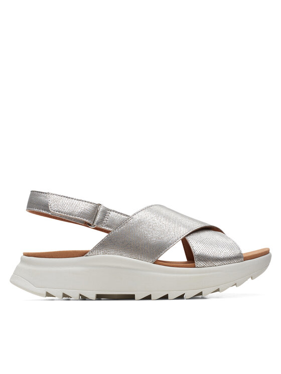 Clarks Clarks Sandály DashLite Wish 26171951 Stříbrná