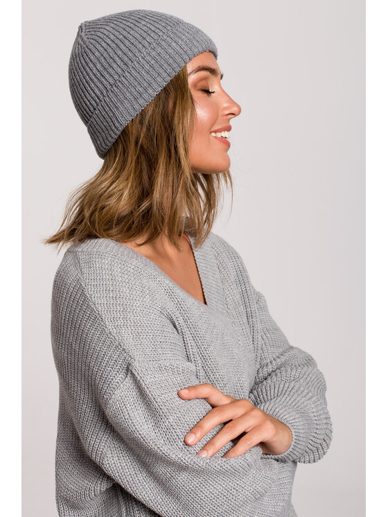 BeWear BeWear Sveter BK079 Sivá Modern Fit