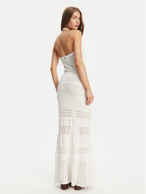 TWINSET TWINSET Strickkleid 251TT3105 Écru Slim Fit