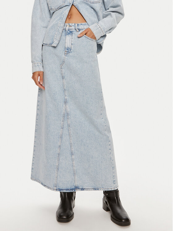 Gestuz Jupe en jean Mily 10909059 Bleu Regular Fit