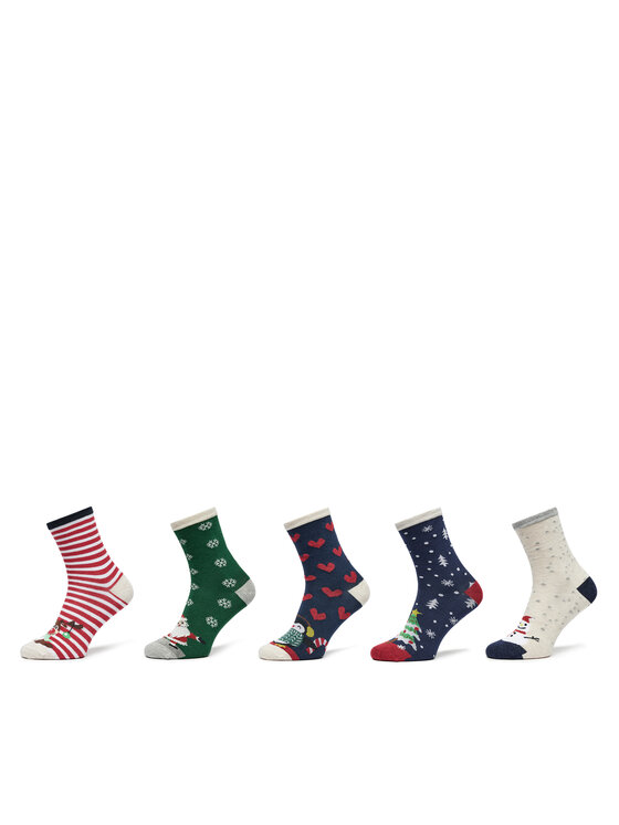 Set de 5 perechi de șosete lungi de damă ONLY Christmas 15302304 Colorat