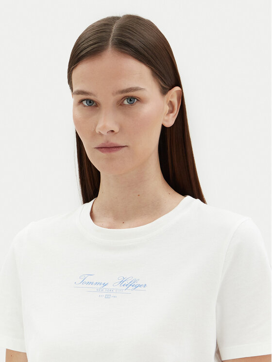 Tommy Hilfiger Tommy Hilfiger T-krekls WW0WW45428 Balts Regular Fit