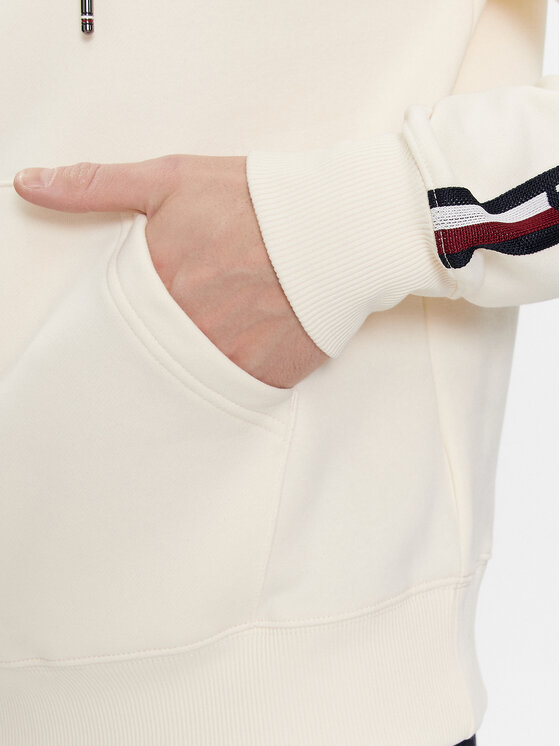Tommy Hilfiger Tommy Hilfiger Μπλούζα Global Stripe MW0MW33661 Μπεζ Regular Fit