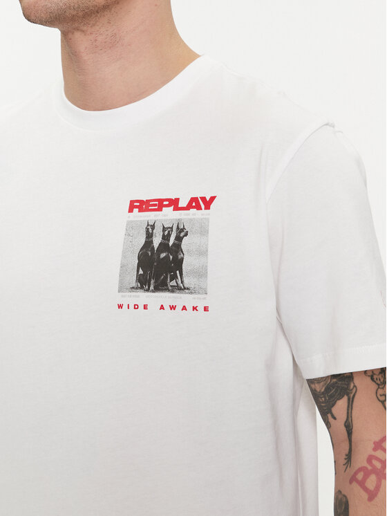 REPLAY Replay Тишърт M6766.000.22662 Бял Regular Fit