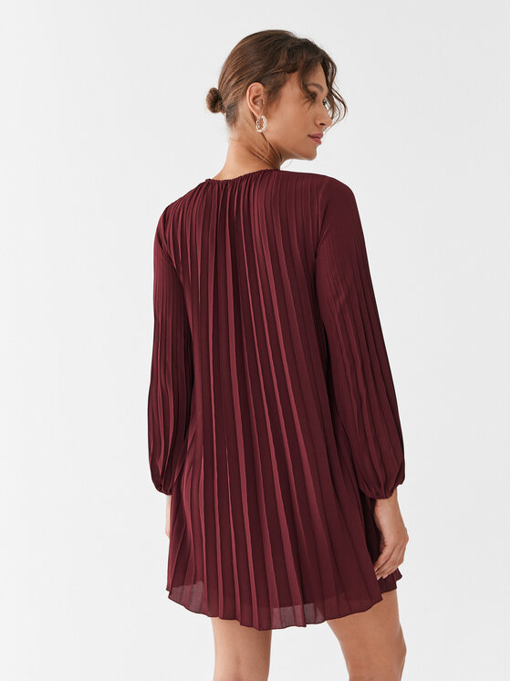 Liu Jo Liu Jo Vsakodnevna obleka MF3399 T0414 Bordo rdeča Relaxed Fit