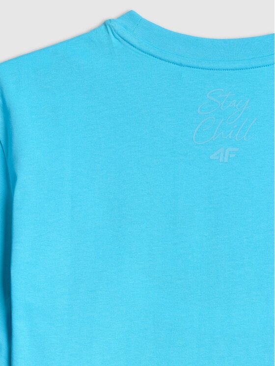 4F 4F T-Shirt 4FRSS26TTSHM4305-33S Niebieski Regular Fit