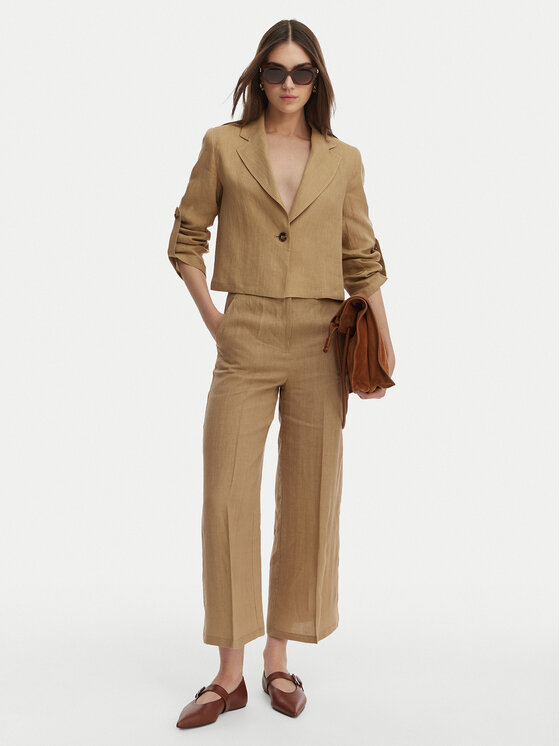 Marella Marella Kalhoty culottes Emme by Marella Clava 2615131182 Béžová Regular Fit