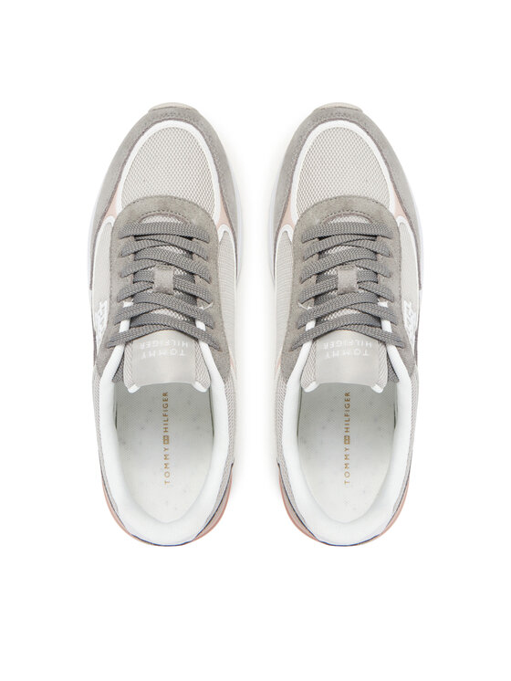 Tommy Hilfiger Tommy Hilfiger Sneakersy Casual Fashion Runner Mix FW0FW08324 Sivá