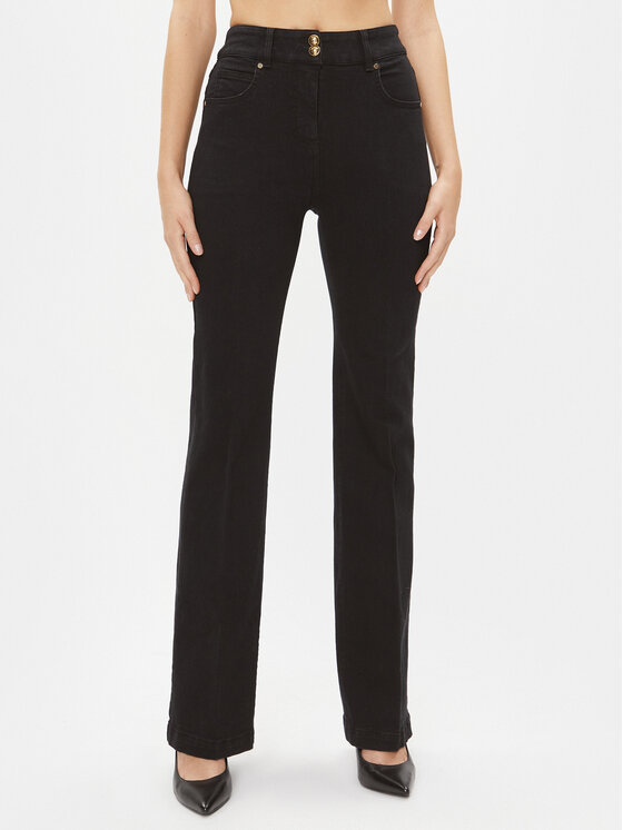 Luisa Spagnoli Jeans hlače Oliva 540265 Črna Flared Fit