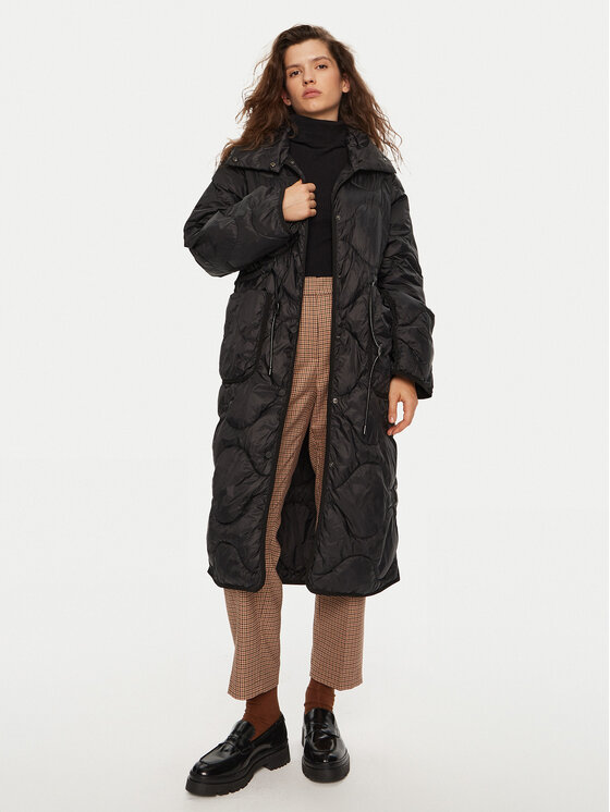 Deha Deha Geacă de iarnă D12833 Negru Relaxed Fit